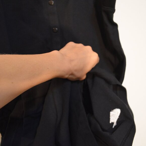 NIKE (WT) Black Romper Shorts 1/2 Front Snaps Cotton Sleeveless Girls Junior XL - Picture 9 of 12